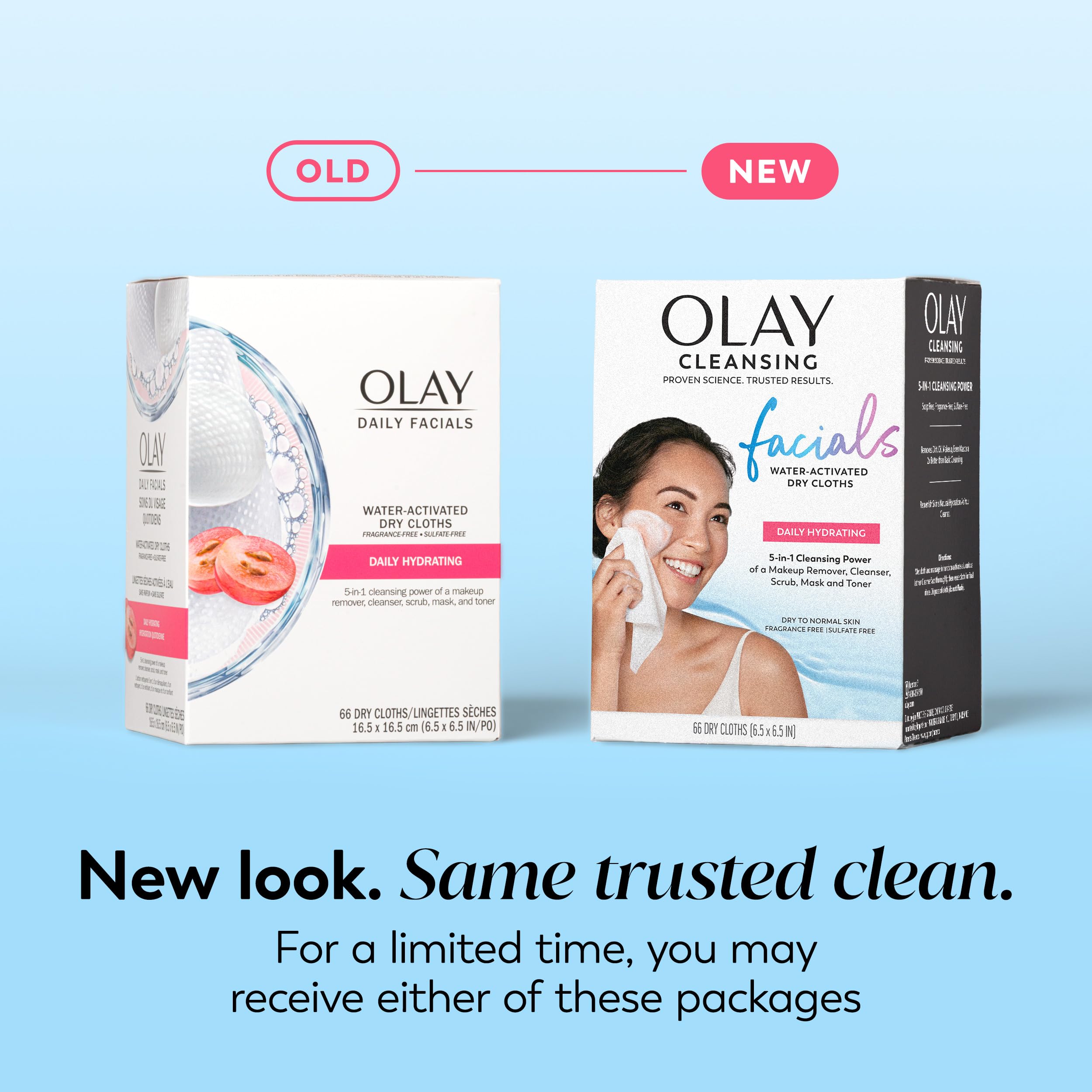 Olay close-up of cloth texture highlighting gentle exfoliating grip