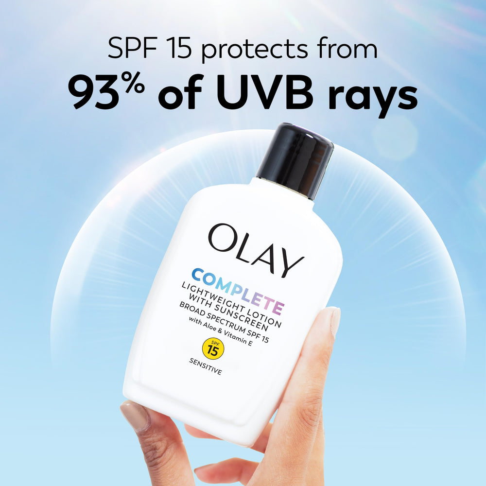 Procter & Gamble Olay Complete ingredient label close-up showing niacinamide and aloe