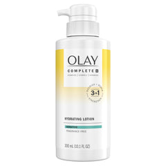 Olay front packaging showing bottle and brand for easy identification and shelf appeal