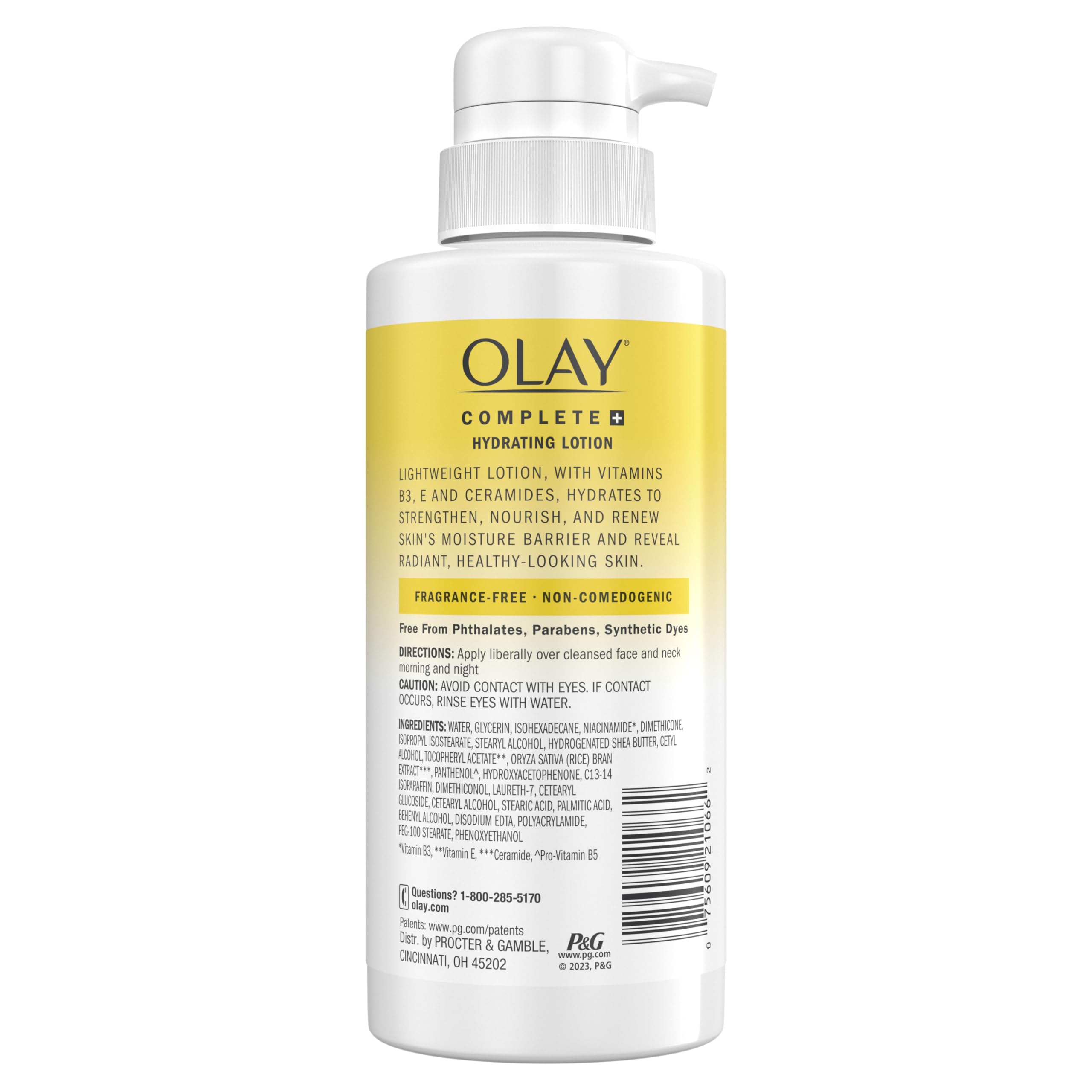 Olay symbol for fragrance-free and dermatologist recommendation promoting gentle formula