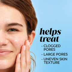 Olay application with cotton pad demonstrating gentle pore cleansing