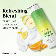 Olay Court Queen texture close-up demonstrating silky hydrating serum feel