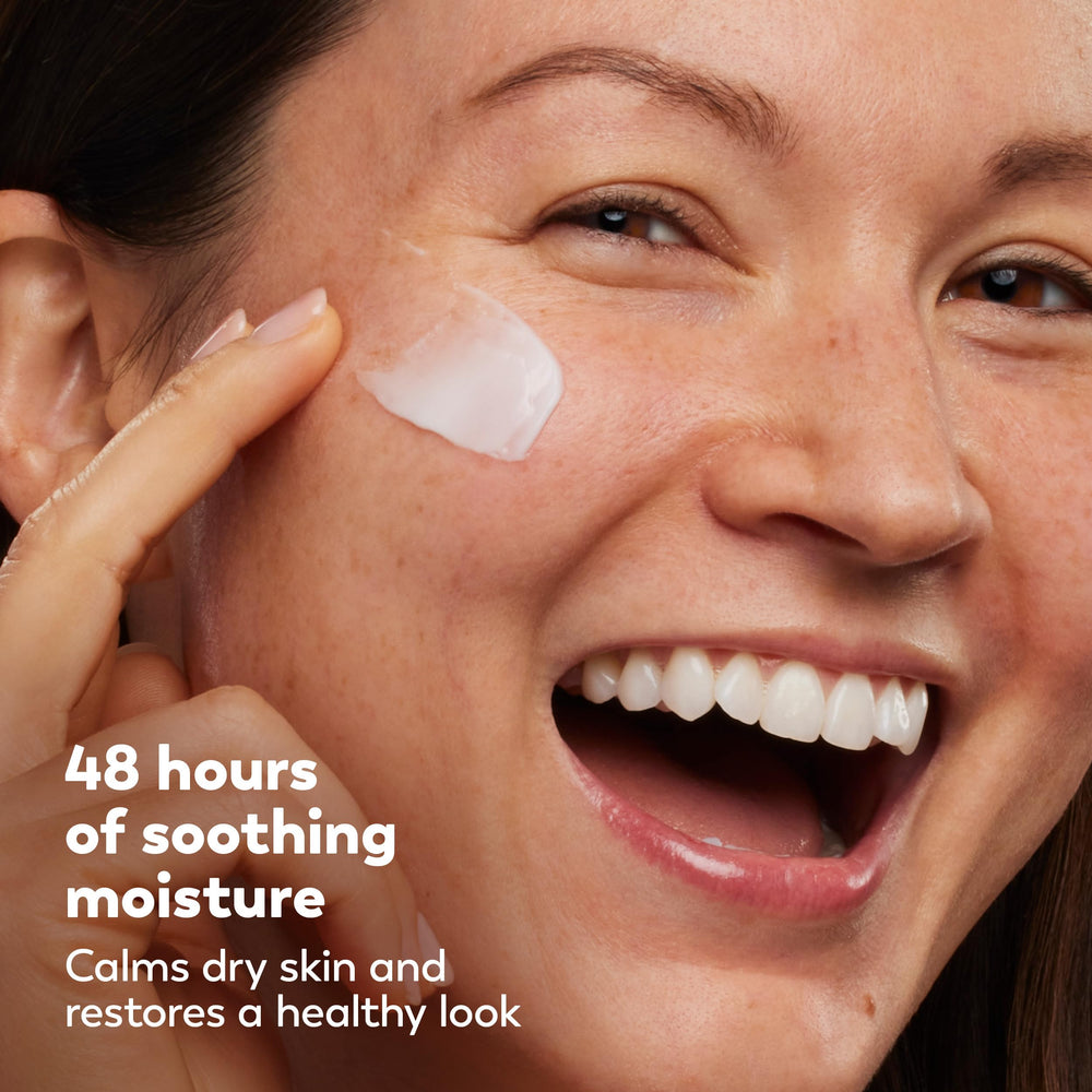 Olay cream on hand application demonstrating easy spread and instant comfort benefit