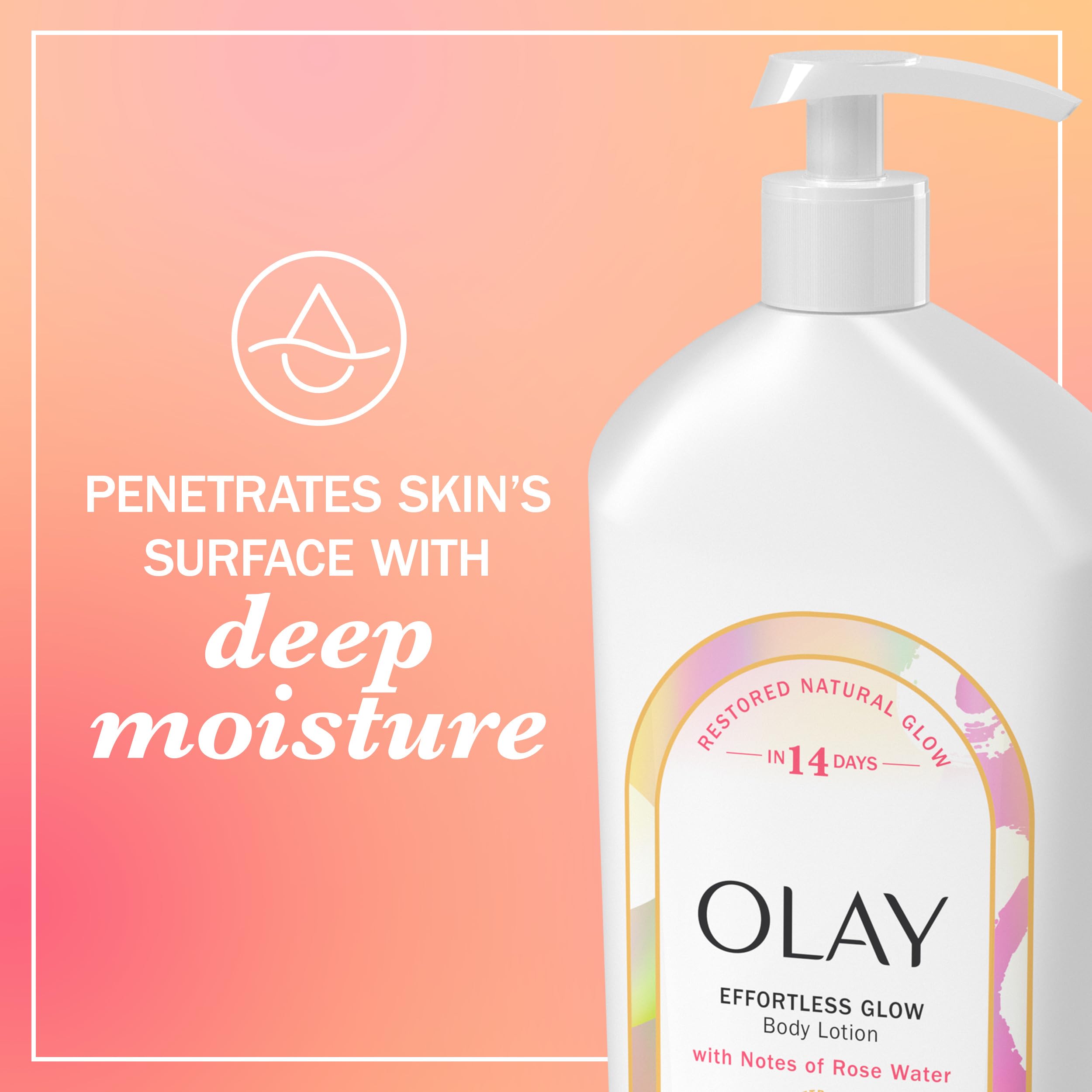 Olay bottle beside common household item illustrating 18 fl oz scale for purchase decisions