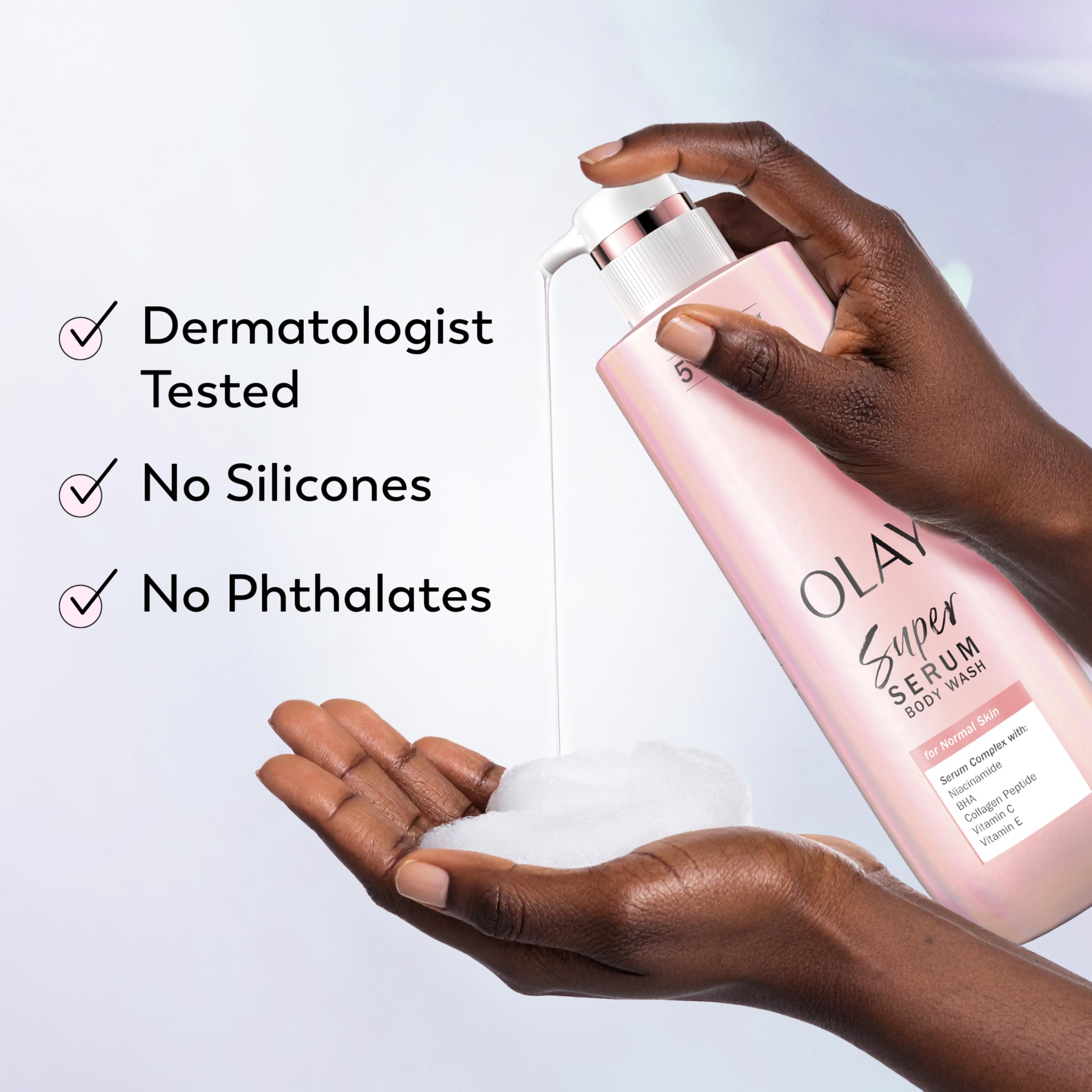 Olay fragrance display with vanilla and floral notes conveying comforting scent