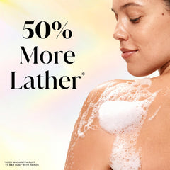 Olay 22 fl oz size comparison showing long-lasting shower supply