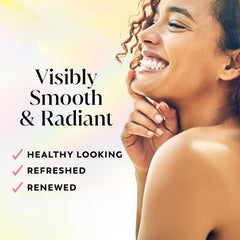 Olay Fresh Radiance label closeup highlighting vitamin B3 and clean formula