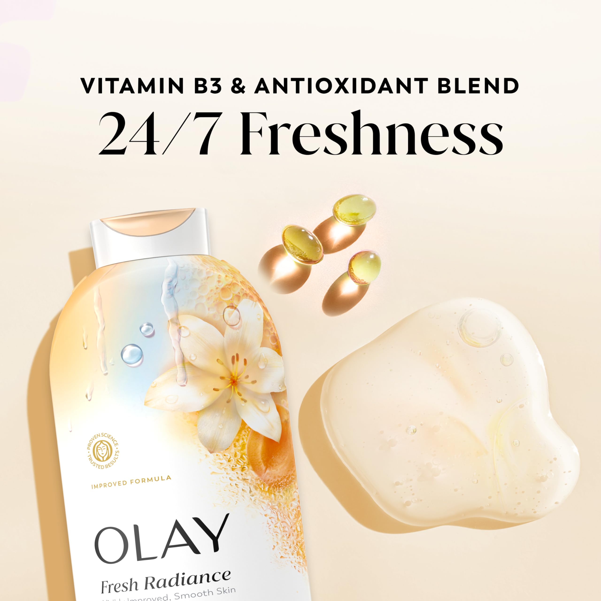 Olay creamy lather on washcloth, shows gentle cleansing benefit
