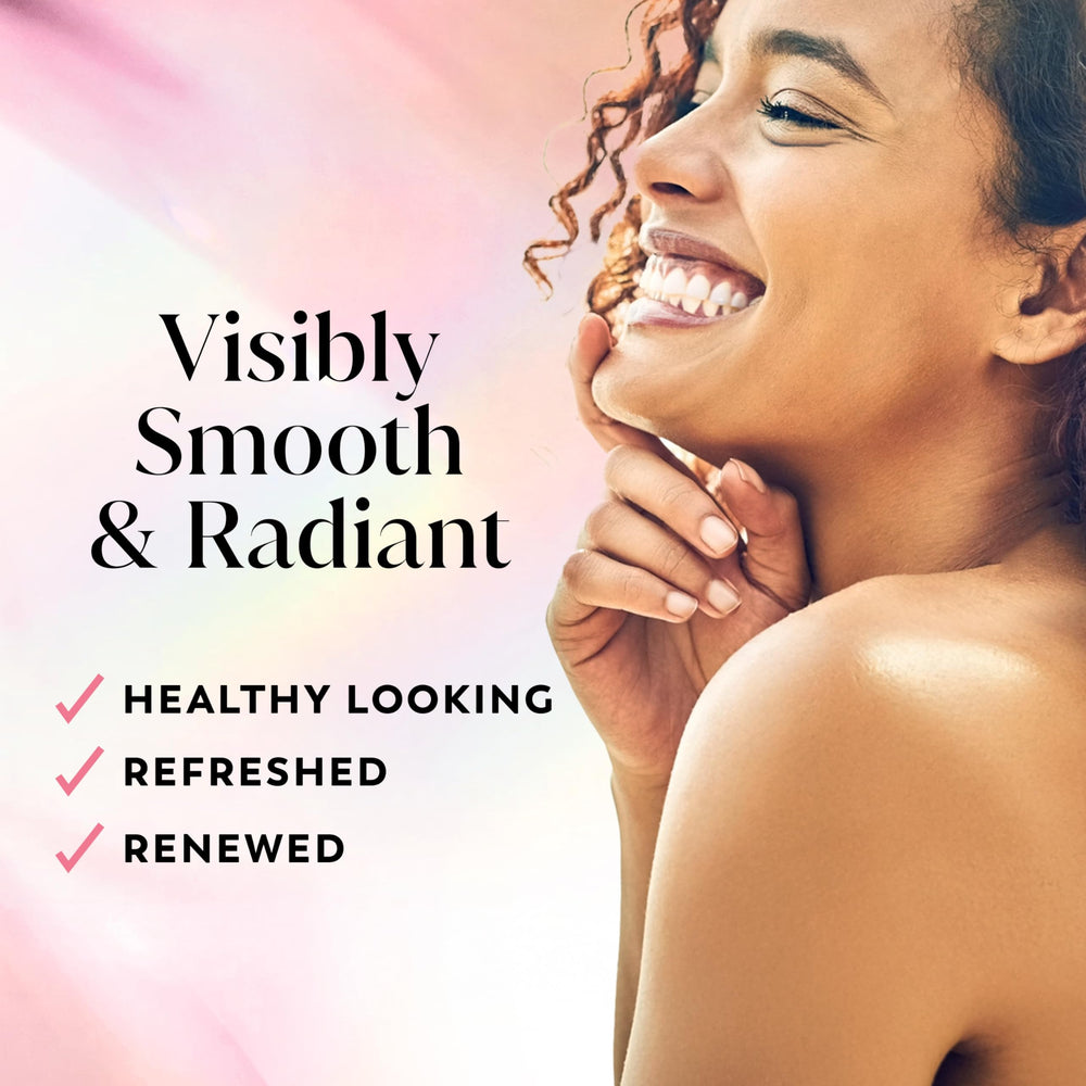 Olay body wash pouring to reveal creamy texture and cleansing benefit