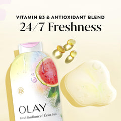 Olay pump dispensing creamy lather for easy cleansing