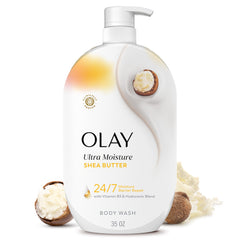Olay front bottle showing label and 35 fl oz size for long-lasting hydration
