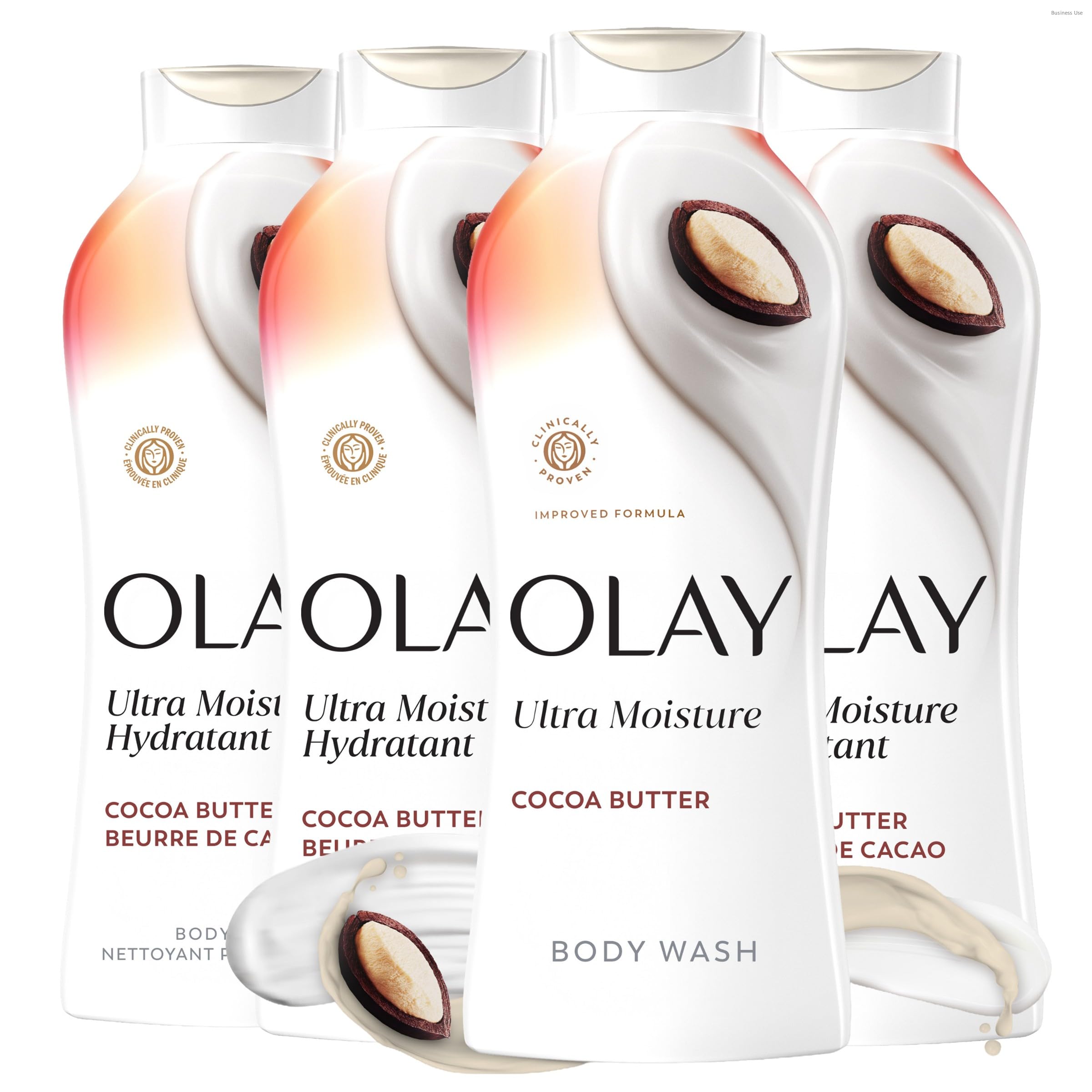 Olay front bottle view showing packaging and moisturizing benefit