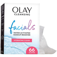 Olay front packaging 66 ct showing product convenience and count