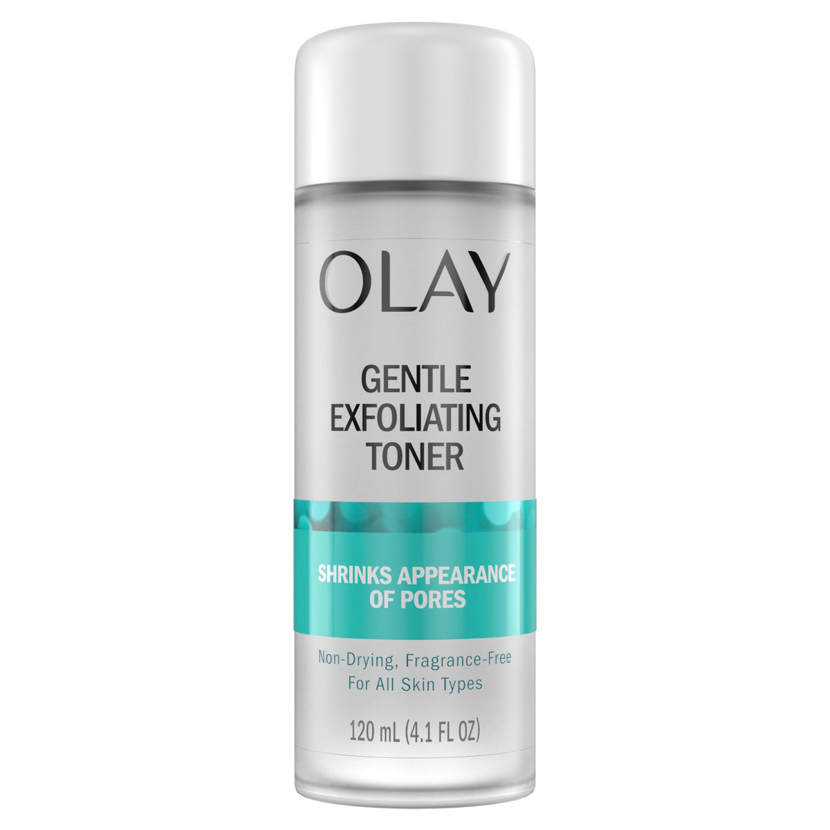 Olay front packaging showing bottle and branding for clear pores