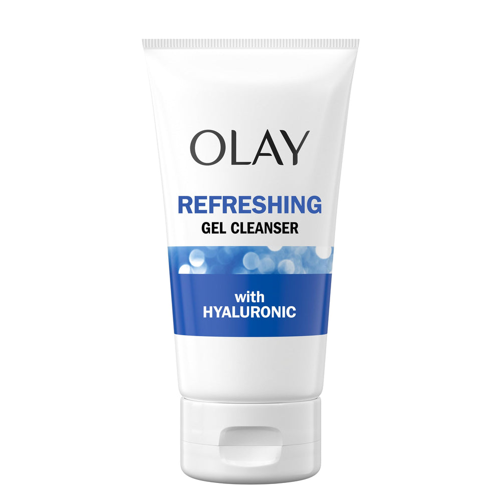 Olay product on towel conveying clean skincare ritual