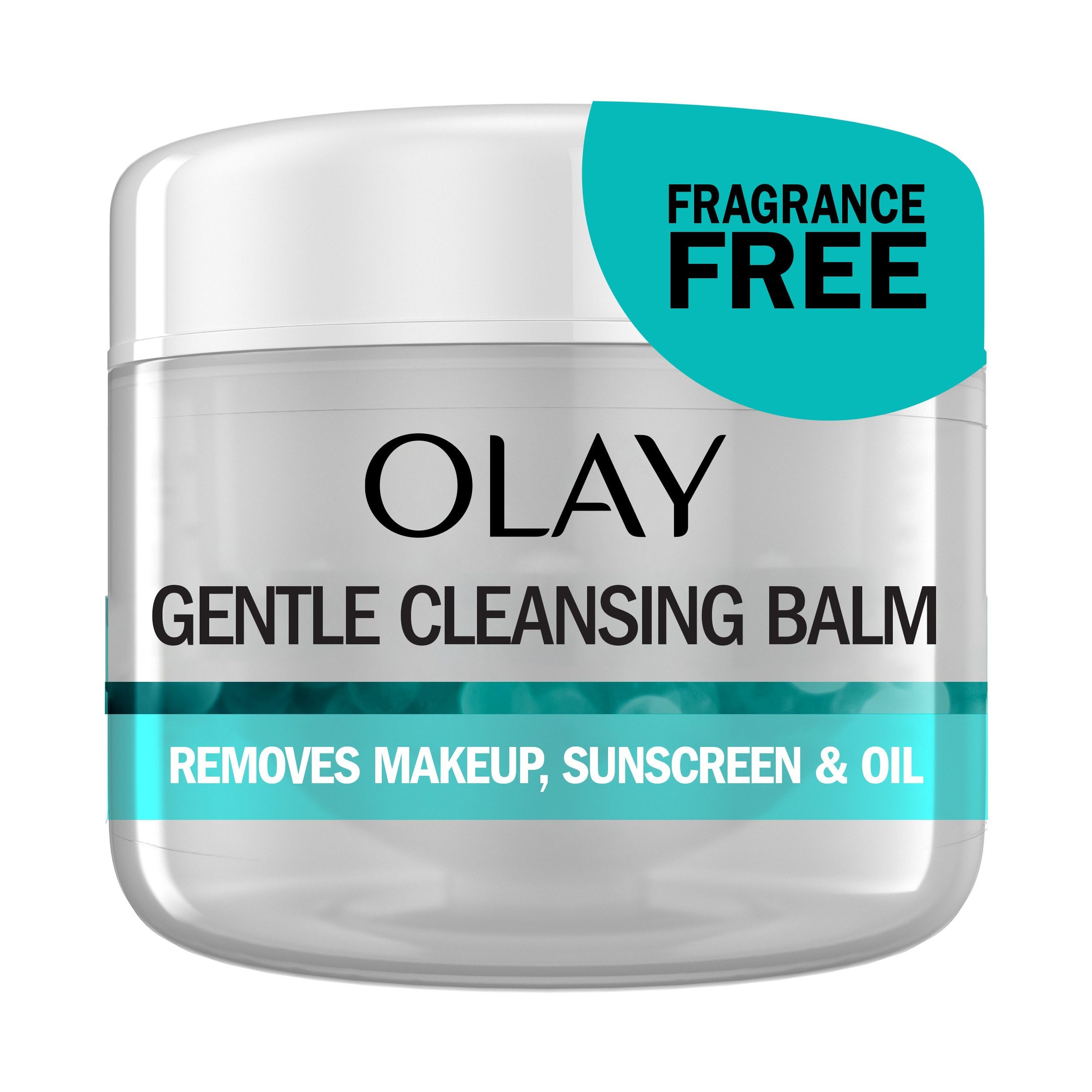 Olay jar front view showing clean packaging and size benefit
