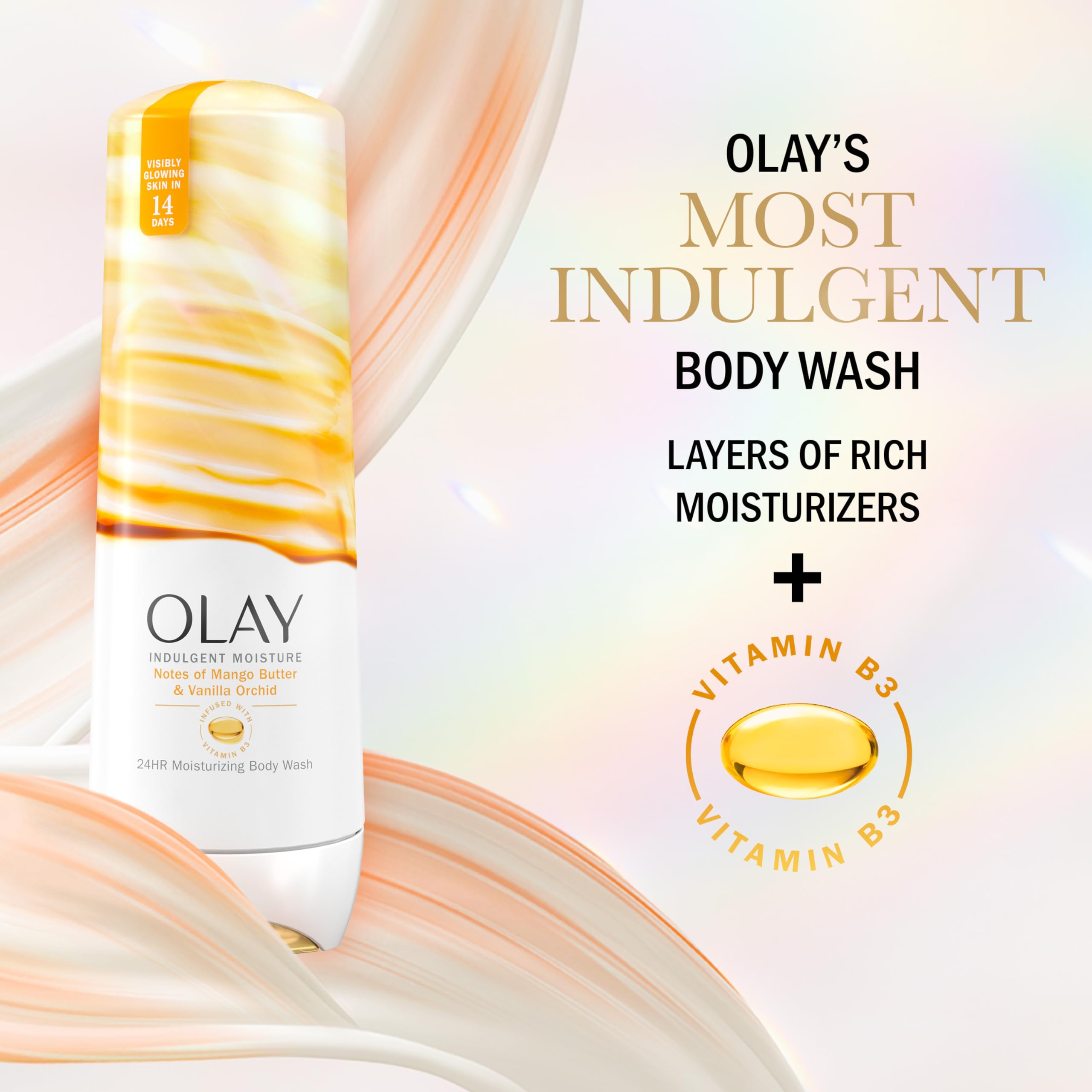 Mango butter ingredient beside product highlighting softening benefits