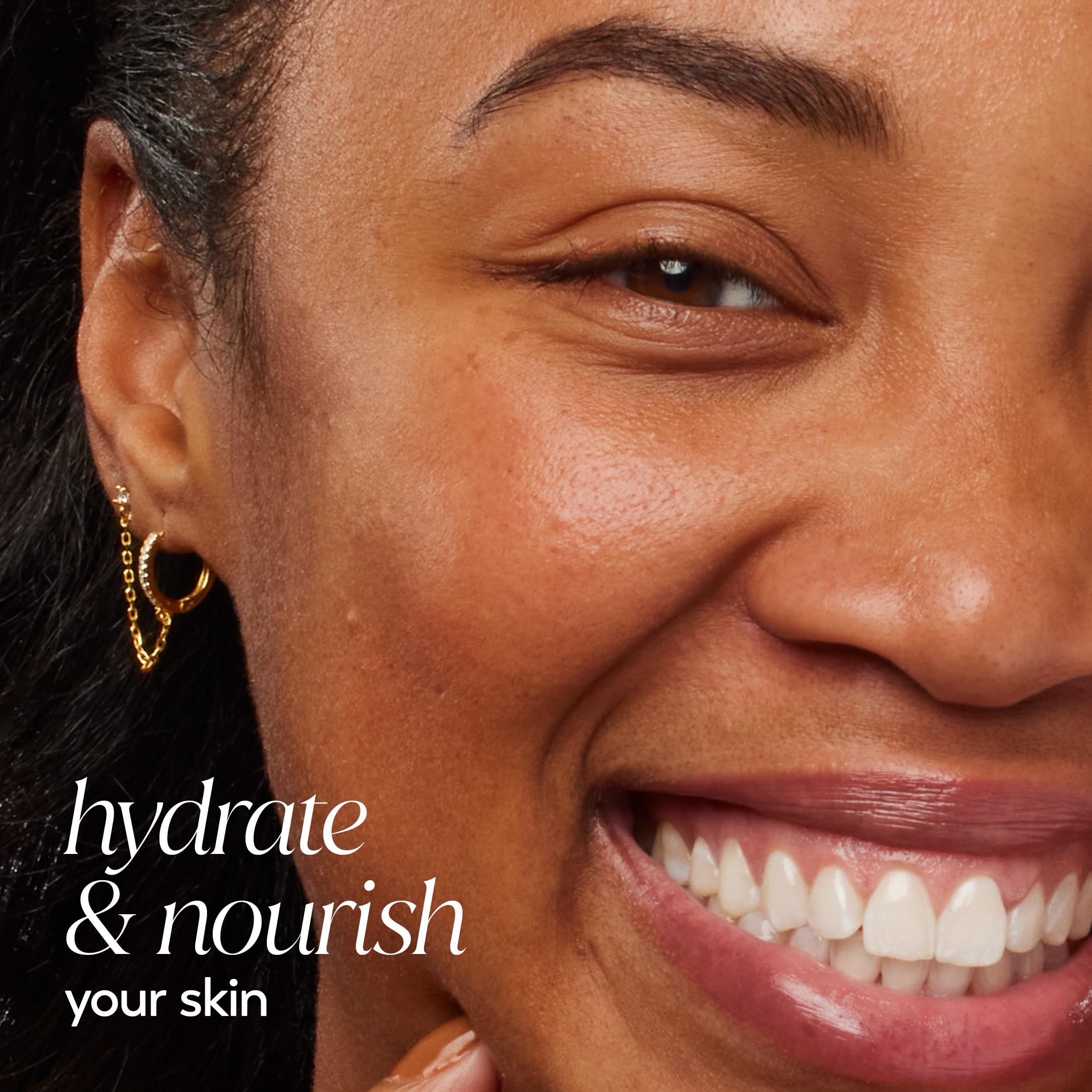 Olay ingredient label highlighting niacinamide and peptides for skin support