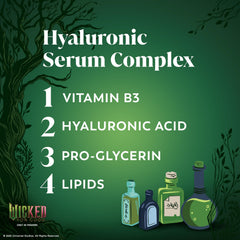 Olay ingredient label highlighting pro-hyaluronic acid and niacinamide benefits