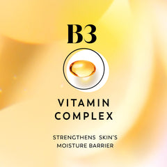 Olay ingredient label highlighting Vitamin B3 Complex for nourished skin