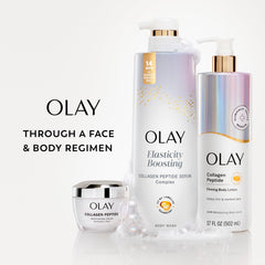 Flat lay of Olay with niacinamide capsule highlighting skin support