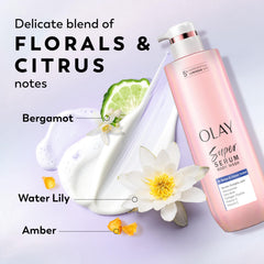 Olay lather in hand demonstrating creamy foam that softens rough skin