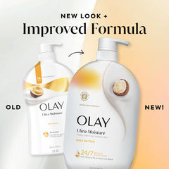Olay paired with lotion showing step-two routine to lock in moisture