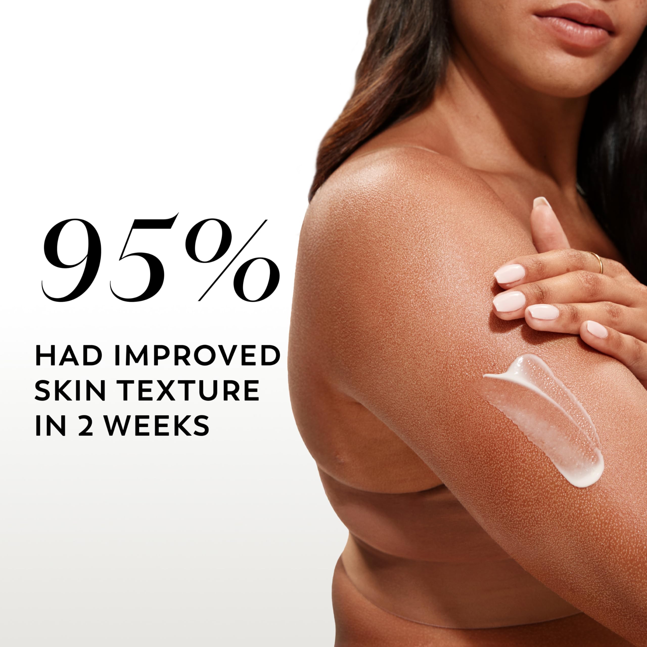 Olay lotion texture close-up demonstrating lightweight absorption