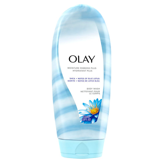 Olay bottle front packaging showing label and benefits for soft skin
