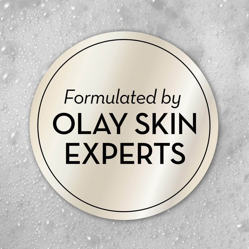 Olay creamy lather texture close-up demonstrating rich moisturizing foam