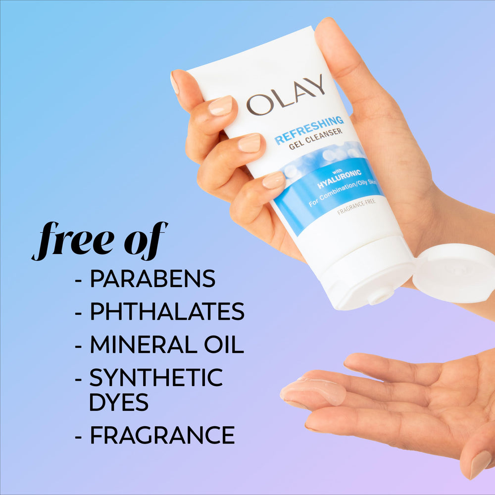 Olay bottle by sink in morning routine boosting freshness