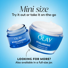 Olay open jar texture close-up highlighting lightweight gel hydration benefit