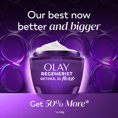 Olay open jar top view revealing creamy texture and easy scoop application benefit