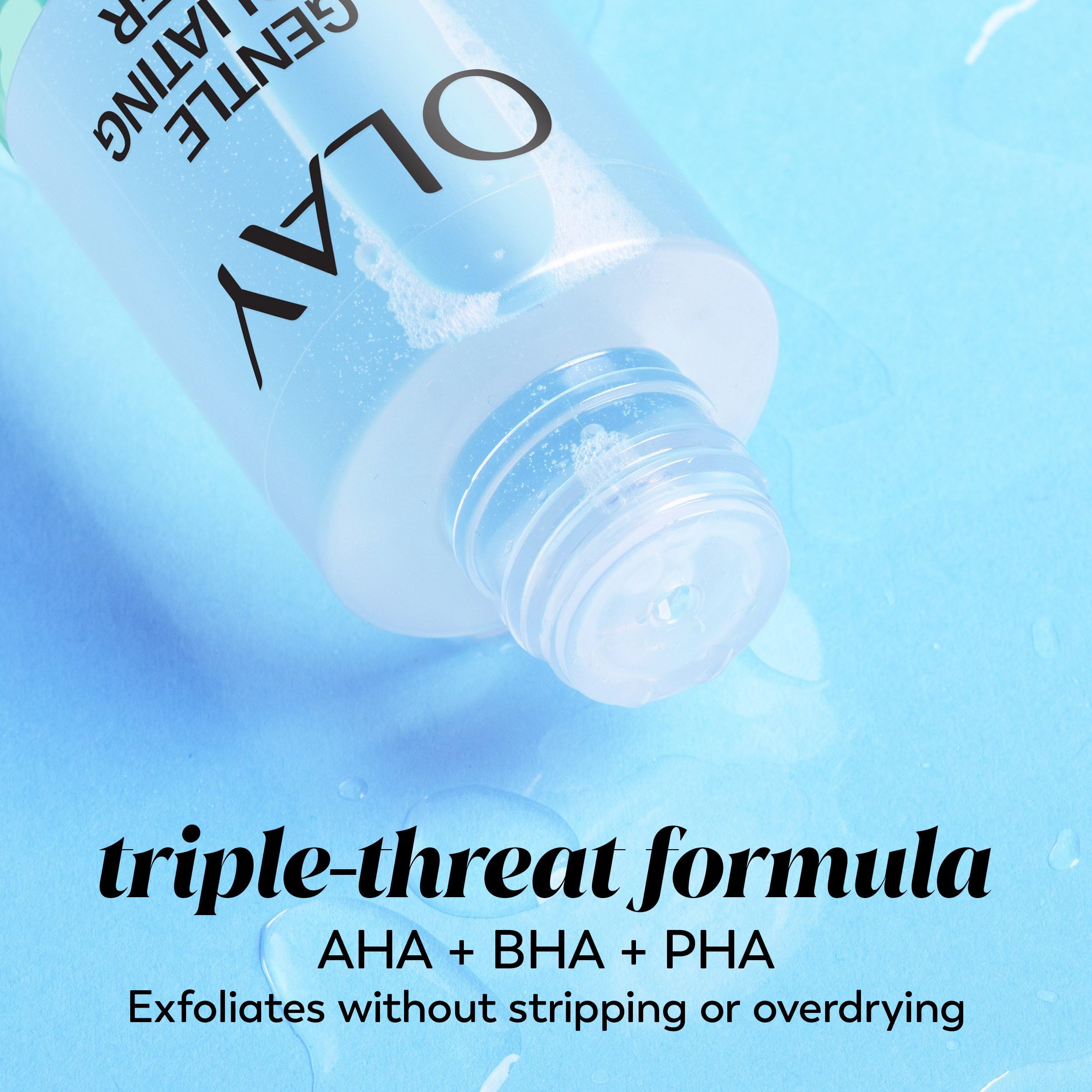 Olay paired with cleanser and moisturizer to show routine compatibility