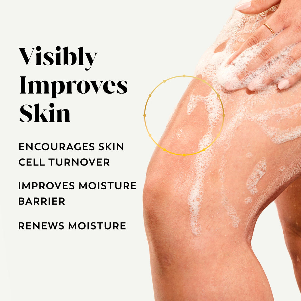 Olay label closeup highlighting collagen peptide serum complex benefits