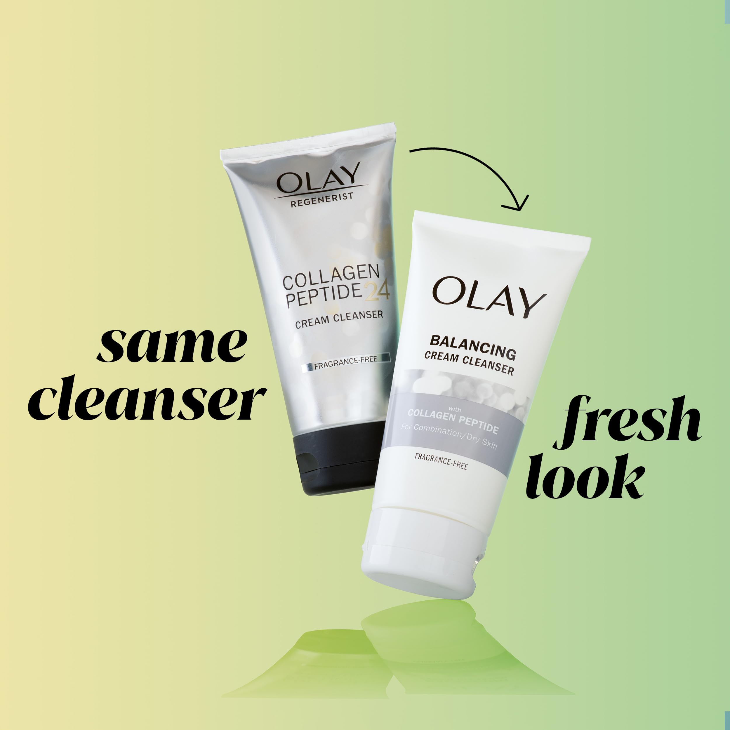 Olay skin after wash close-up showing smooth hydrated appearance