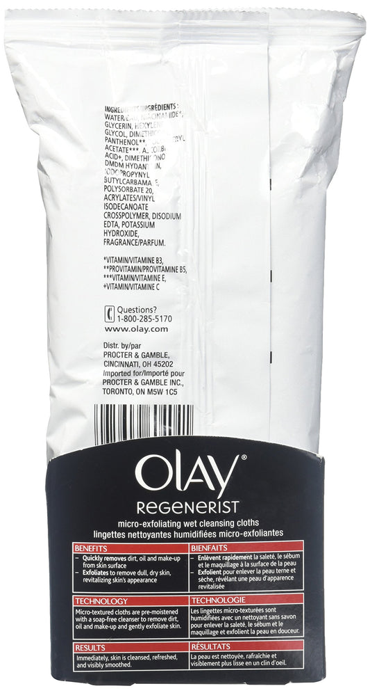 Olay Regenerist close-up of cloth texture demonstrating gentle exfoliation benefit