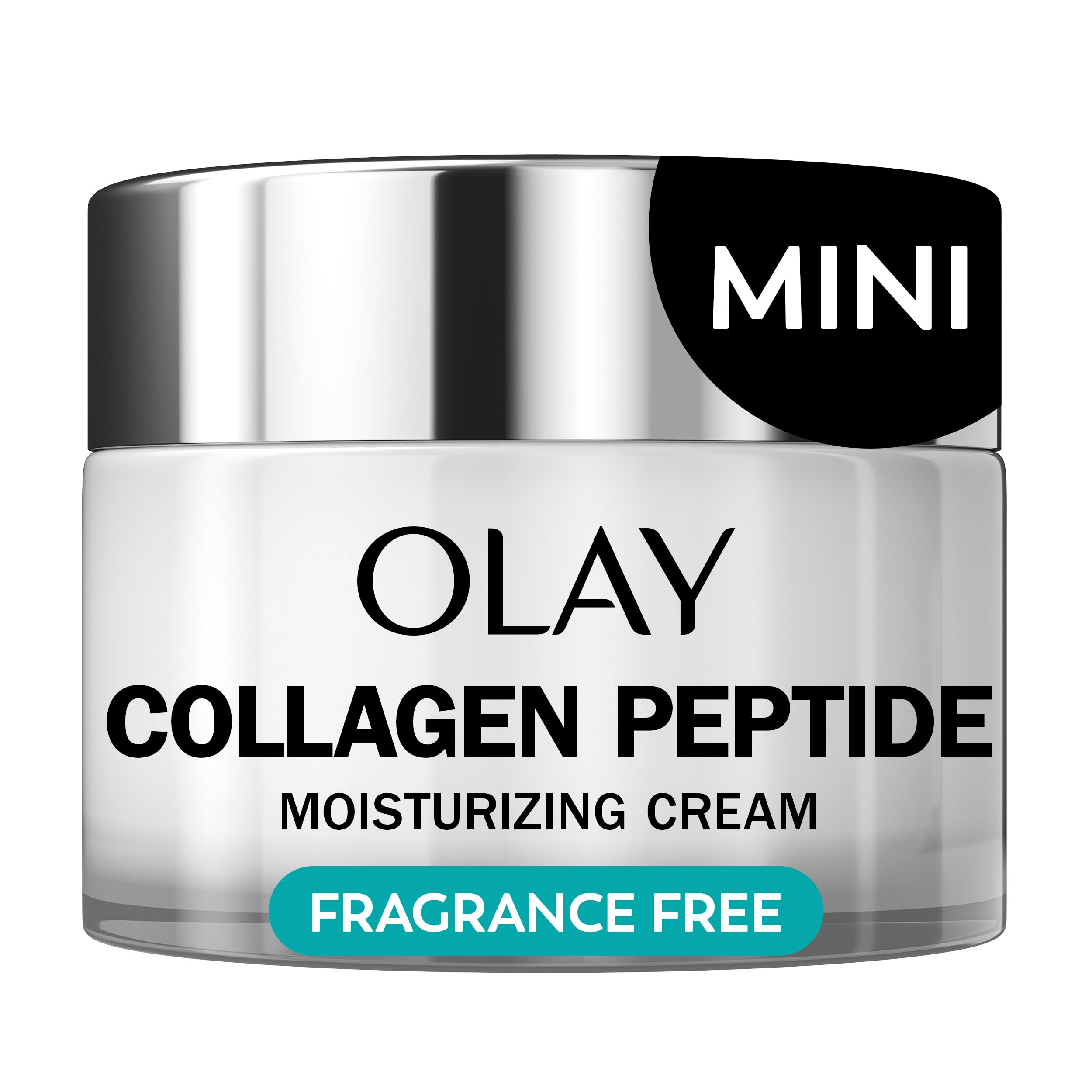 Olay Regenerist front jar showing trial-size and clear branding for easy trial