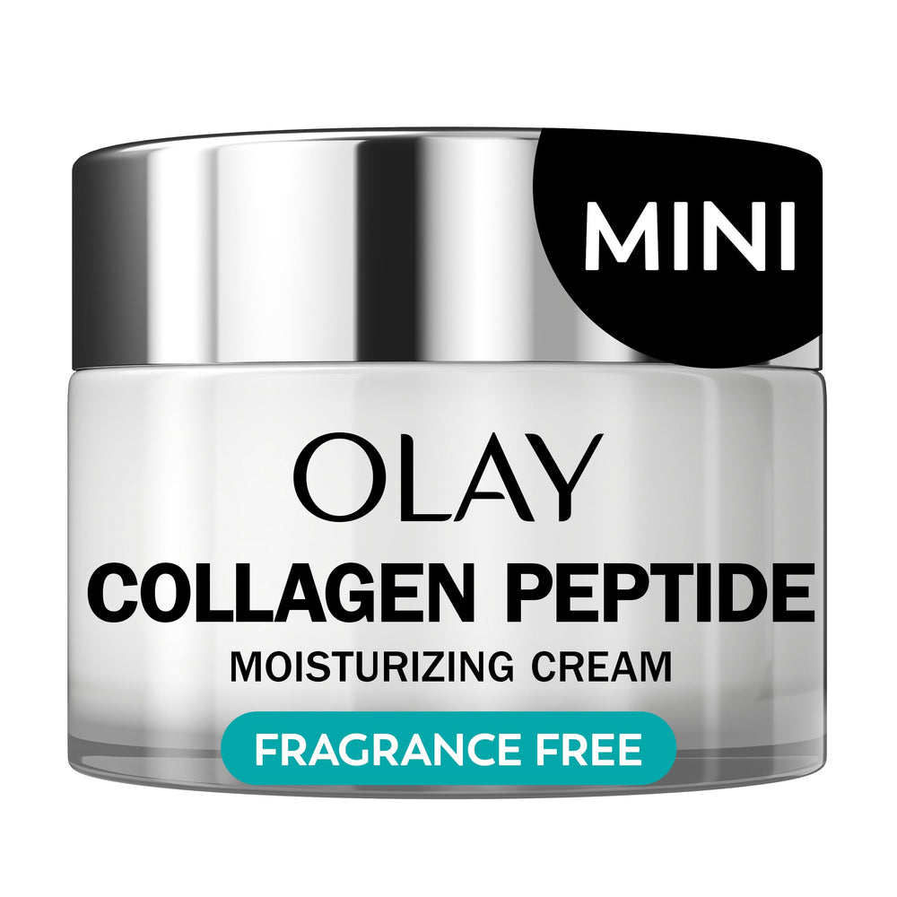Olay Regenerist front jar showing trial-size and clear branding for easy trial