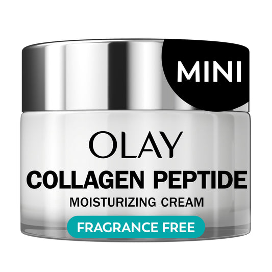 Olay Regenerist front jar showing trial-size and clear branding for easy trial