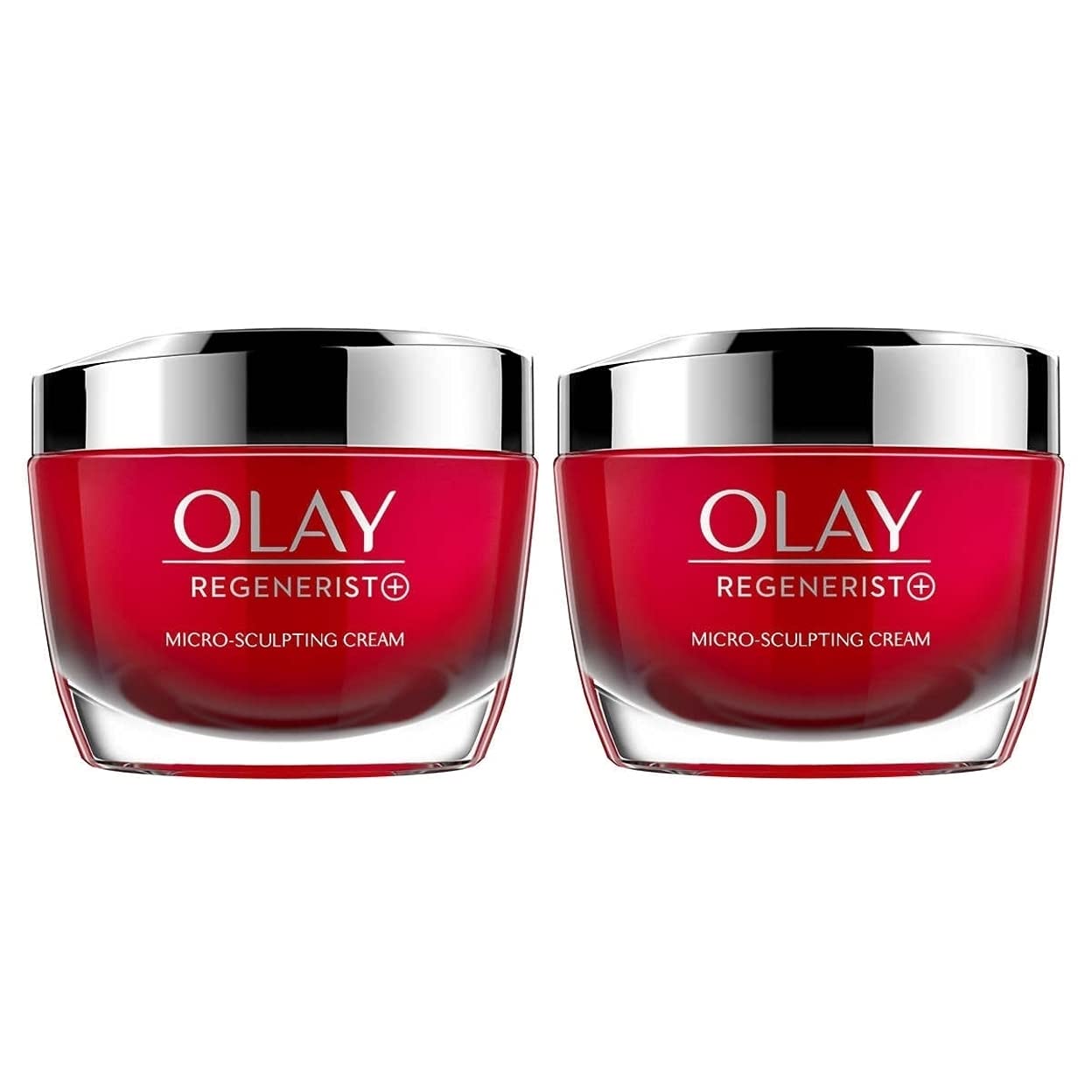 Olay Regenerist front jar showing cream texture and hydrates skin