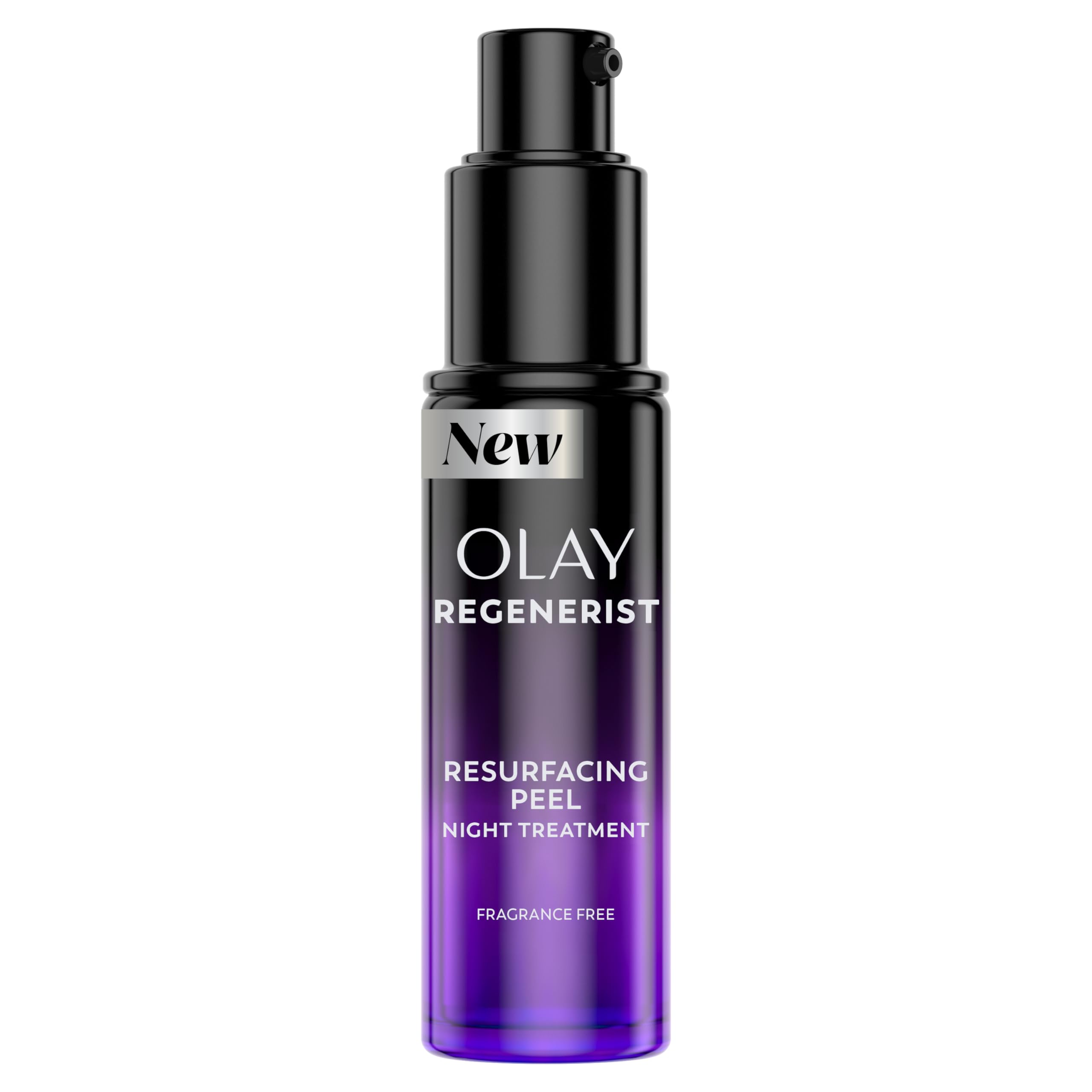 Olay front packaging showing bottle and clear branding for easy identification