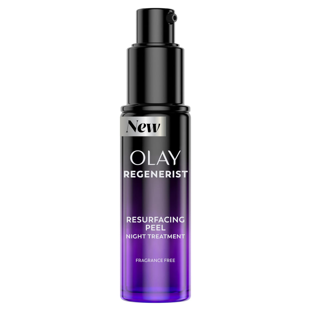 Olay front packaging showing bottle and clear branding for easy identification