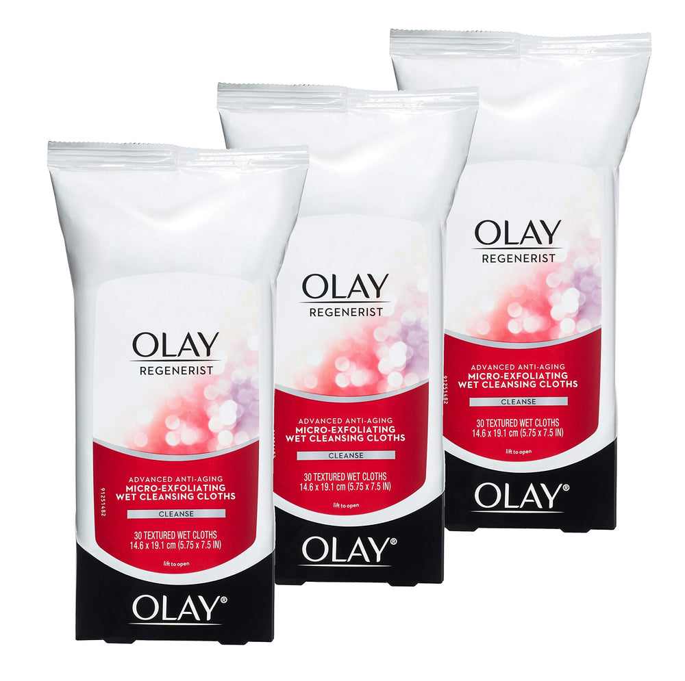 Olay front packaging showing tub and 3-pack convenience for easy storage