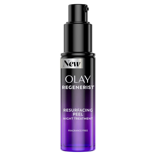 Olay front packaging showing bottle and clear branding for easy identification