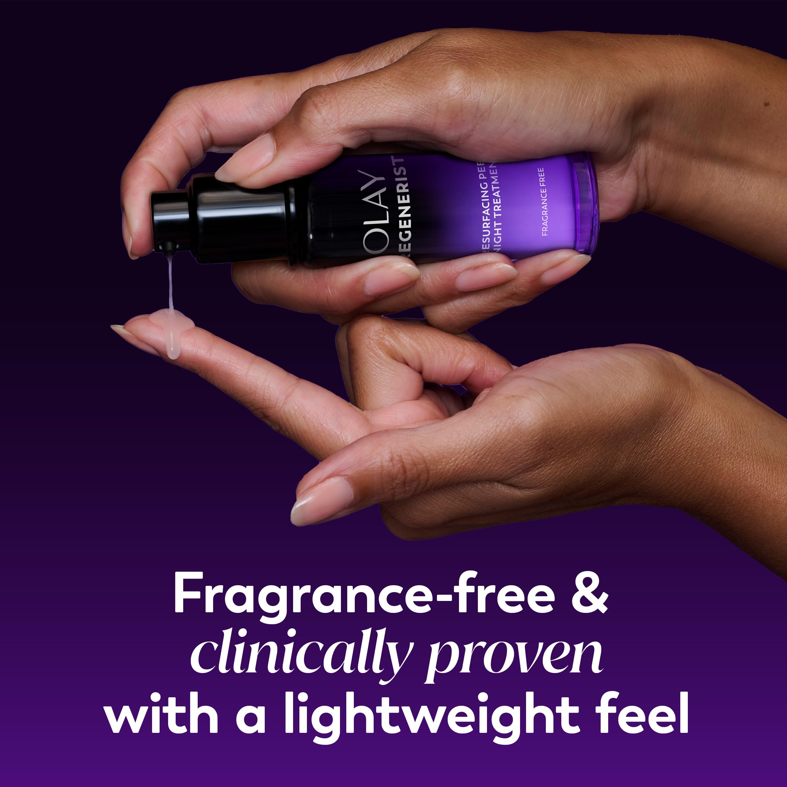 Olay conceptual peptide visual emphasizing Hexa-Repair Peptide firming benefit