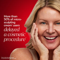 Olay Regenerist jar label closeup emphasizing brand and ingredient benefits