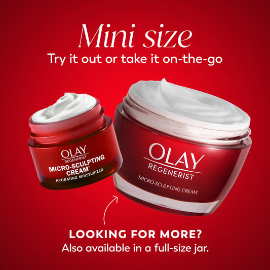 Olay Regenerist open cream texture closeup demonstrating rich hydration