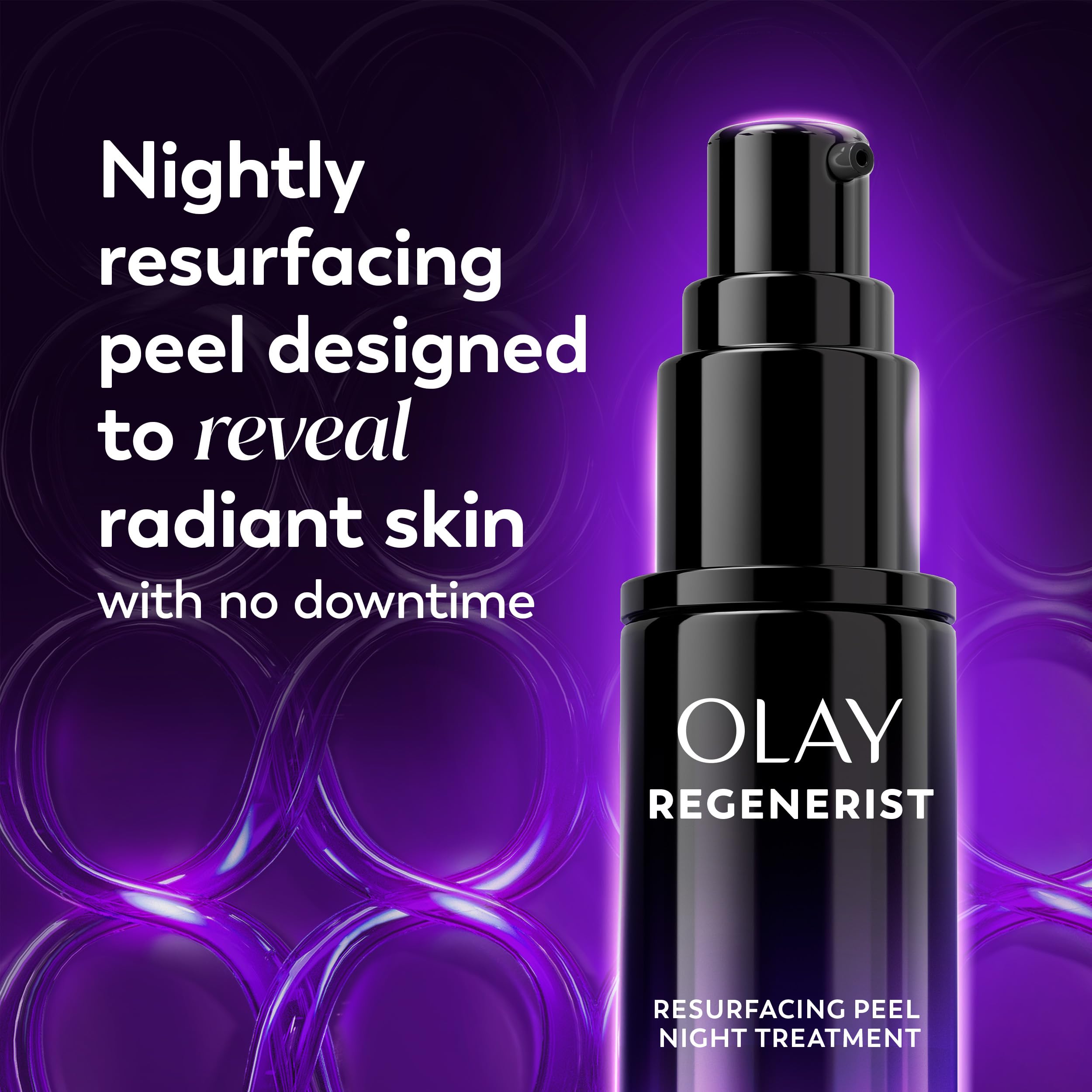Olay close-up of serum texture illustrating lightweight, fast-absorbing formula