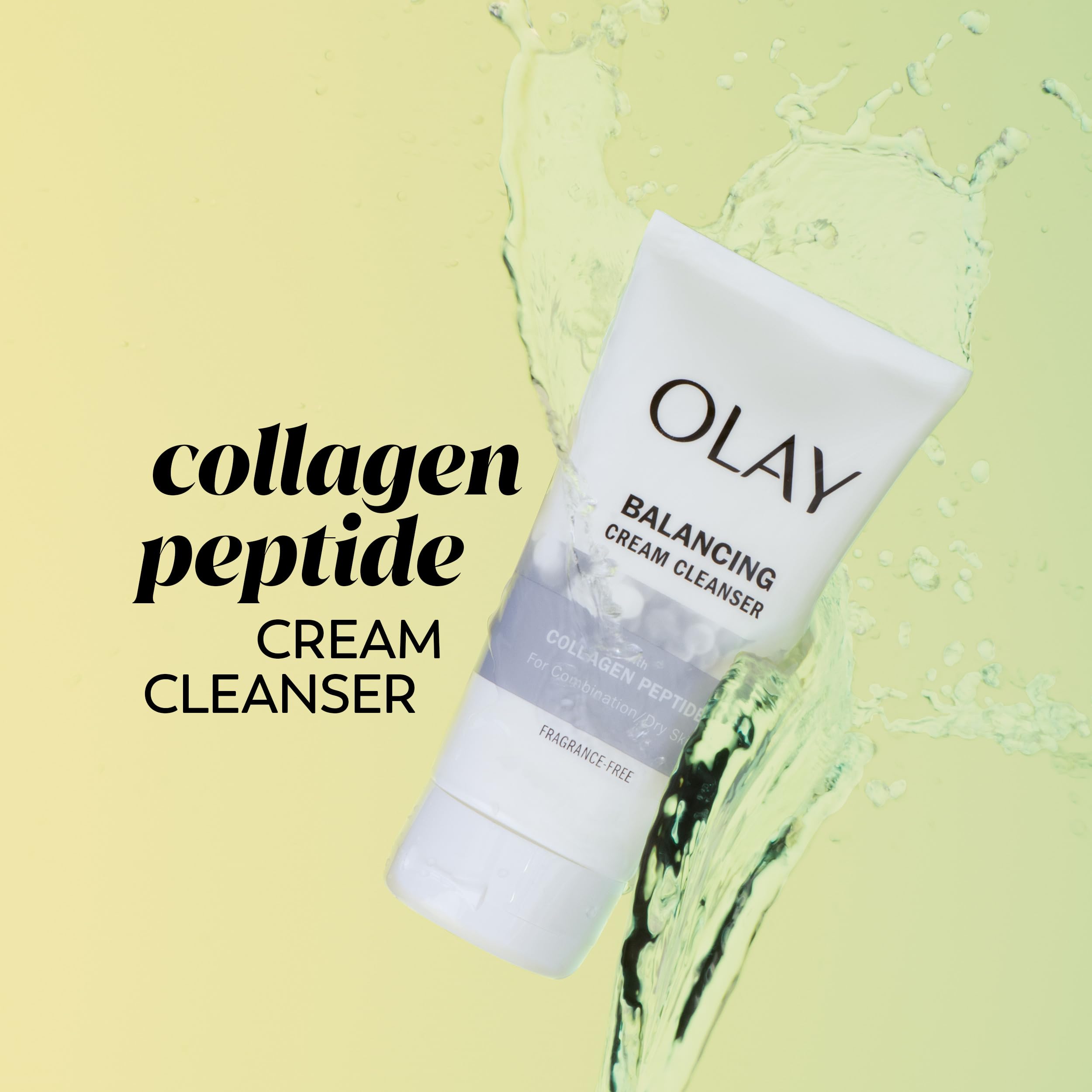 Olay tube dispensing cleanser showing easy use and control